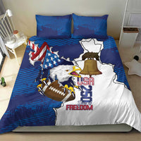 Football United States 250th Anniversary Bedding Set USA Flag Eagle Liberty Bell