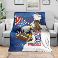 Football United States 250th Anniversary Blanket USA Flag Eagle Liberty Bell