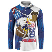 Personalized Football United States 250th Anniversary Button Sweatshirt USA Flag Eagle Liberty Bell