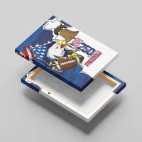 Football United States 250th Anniversary Canvas Wall Art USA Flag Eagle Liberty Bell