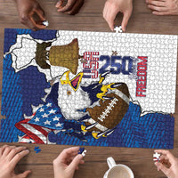 Football United States 250th Anniversary Puzzle USA Flag Eagle Liberty Bell