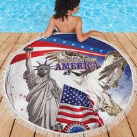 United States 4th Of July Beach Blanket USA Osprey 250 Years Of Freedom