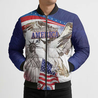 United States 4th Of July Bomber Puffer Jacket USA Osprey 250 Years Of Freedom