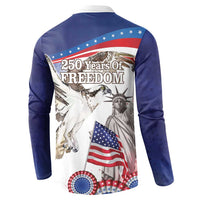 United States 4th Of July Button Sweatshirt USA Osprey 250 Years Of Freedom