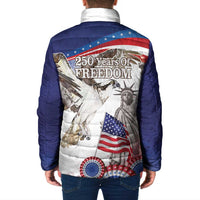 United States 4th Of July Padded Jacket USA Osprey 250 Years Of Freedom