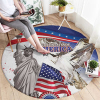 United States 4th Of July Round Carpet USA Osprey 250 Years Of Freedom