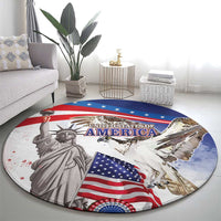United States 4th Of July Round Carpet USA Osprey 250 Years Of Freedom