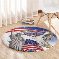 United States 4th Of July Round Carpet USA Osprey 250 Years Of Freedom
