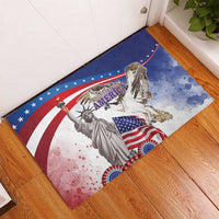 United States 4th Of July Rubber Doormat USA Osprey 250 Years Of Freedom