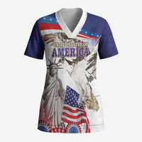 United States 4th Of July Scrub Top USA Osprey 250 Years Of Freedom