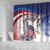 United States 4th Of July Shower Curtain USA Osprey 250 Years Of Freedom