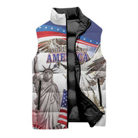 United States 4th Of July Sleeveless Puffer Jacket USA Osprey 250 Years Of Freedom