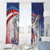 United States 4th Of July Window Curtain USA Osprey 250 Years Of Freedom