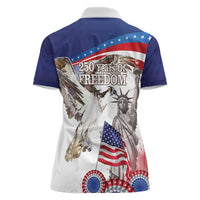 United States 4th Of July Women Polo Shirt USA Osprey 250 Years Of Freedom