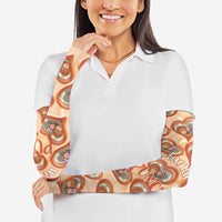 Punch The Monkey Arm Sleeves We Love You Seamless Heart Style Orange