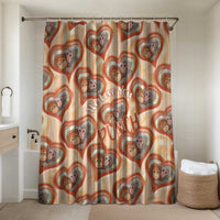 Punch The Monkey Bathroom Set We Love You Seamless Heart Style Orange