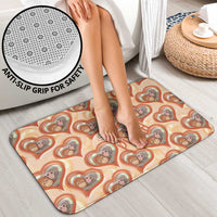 Punch The Monkey Bathroom Set We Love You Seamless Heart Style Orange