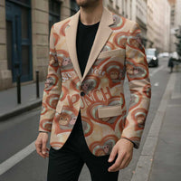 Punch The Monkey Blazer We Love You Seamless Heart Style Orange