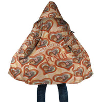 Punch The Monkey Cloak We Love You Seamless Heart Style Orange