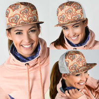 Punch The Monkey Mesh Trucker Cap We Love You Seamless Heart Style Orange