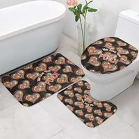 Punch The Monkey Bathroom Set We Love You Seamless Heart Style Black