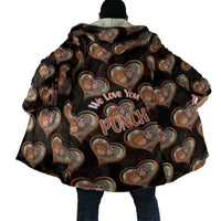 Punch The Monkey Cloak We Love You Seamless Heart Style Black