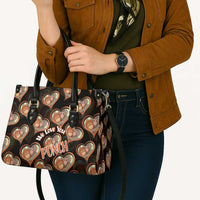 Punch The Monkey Leather Bag We Love You Seamless Heart Style Black