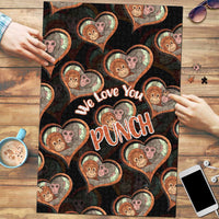Punch The Monkey Puzzle We Love You Seamless Heart Style Black