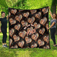Punch The Monkey Quilt We Love You Seamless Heart Style Black