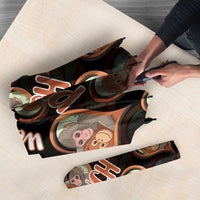 Punch The Monkey Umbrella We Love You Seamless Heart Style Black