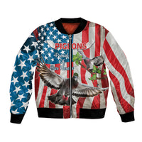 Personalized United States Pigeon Day Bomber Jacket Proud Of Our Heroes Grunge Style - Wonder Print Shop