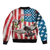 Personalized United States Pigeon Day Bomber Jacket Proud Of Our Heroes Grunge Style - Wonder Print Shop