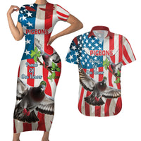Personalized United States Pigeon Day Couples Matching Short Sleeve Bodycon Dress and Hawaiian Shirt Proud Of Our Heroes Grunge Style - Wonder Print Shop