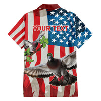 Personalized United States Pigeon Day Family Matching Summer Maxi Dress and Hawaiian Shirt Proud Of Our Heroes Grunge Style - Wonder Print Shop