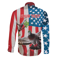 Personalized United States Pigeon Day Family Matching Summer Maxi Dress and Hawaiian Shirt Proud Of Our Heroes Grunge Style - Wonder Print Shop