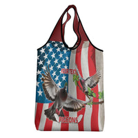 Personalized United States Pigeon Day Grocery Bag Proud Of Our Heroes Grunge Style