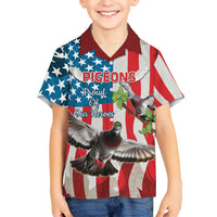 Personalized United States Pigeon Day Kid Hawaiian Shirt Proud Of Our Heroes Grunge Style - Wonder Print Shop