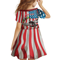 Personalized United States Pigeon Day Kid Short Sleeve Dress Proud Of Our Heroes Grunge Style - Wonder Print Shop