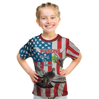 Personalized United States Pigeon Day Kid T Shirt Proud Of Our Heroes Grunge Style - Wonder Print Shop
