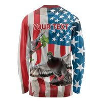 Personalized United States Pigeon Day Long Sleeve Shirt Proud Of Our Heroes Grunge Style - Wonder Print Shop