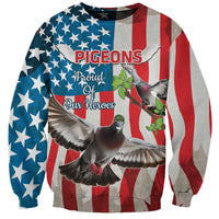 Personalized United States Pigeon Day Sweatshirt Proud Of Our Heroes Grunge Style - Wonder Print Shop