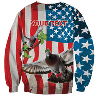 Personalized United States Pigeon Day Sweatshirt Proud Of Our Heroes Grunge Style - Wonder Print Shop