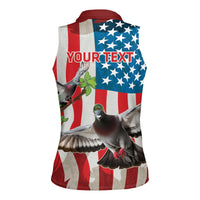 Personalized United States Pigeon Day Women Sleeveless Polo Shirt Proud Of Our Heroes Grunge Style - Wonder Print Shop