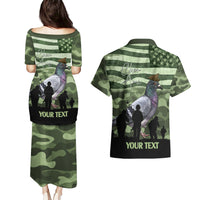 Personalized USA Cher Ami Couples Matching Puletasi and Hawaiian Shirt Lest We Forget Pigeon Hero - Wonder Print Shop