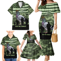 Personalized USA Cher Ami Family Matching Mermaid Dress and Hawaiian Shirt Lest We Forget Pigeon Hero - Wonder Print Shop