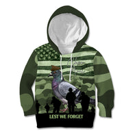 Personalized USA Cher Ami Kid Hoodie Lest We Forget Pigeon Hero - Wonder Print Shop