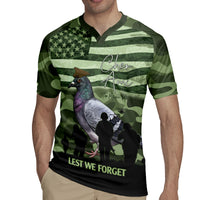 Personalized USA Cher Ami Rugby Jersey Lest We Forget Pigeon Hero - Wonder Print Shop