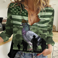 Personalized USA Cher Ami Women Casual Shirt Lest We Forget Pigeon Hero - Wonder Print Shop
