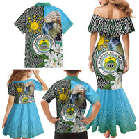 Cotabato Philippines Province Family Matching Mermaid Dress and Hawaiian Shirt Filipino Eagle Sampaguita Tinalak Pattern