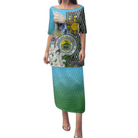 Cotabato Philippines Province Family Matching Puletasi and Hawaiian Shirt Filipino Eagle Sampaguita Tinalak Pattern